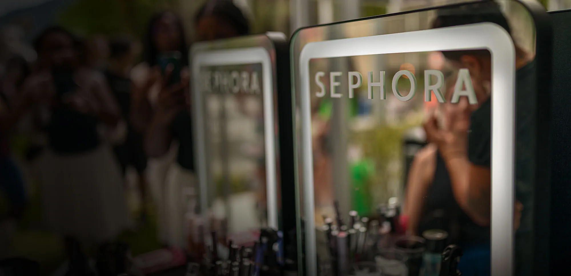 Sephora festival activation, an IG Cube photo booth