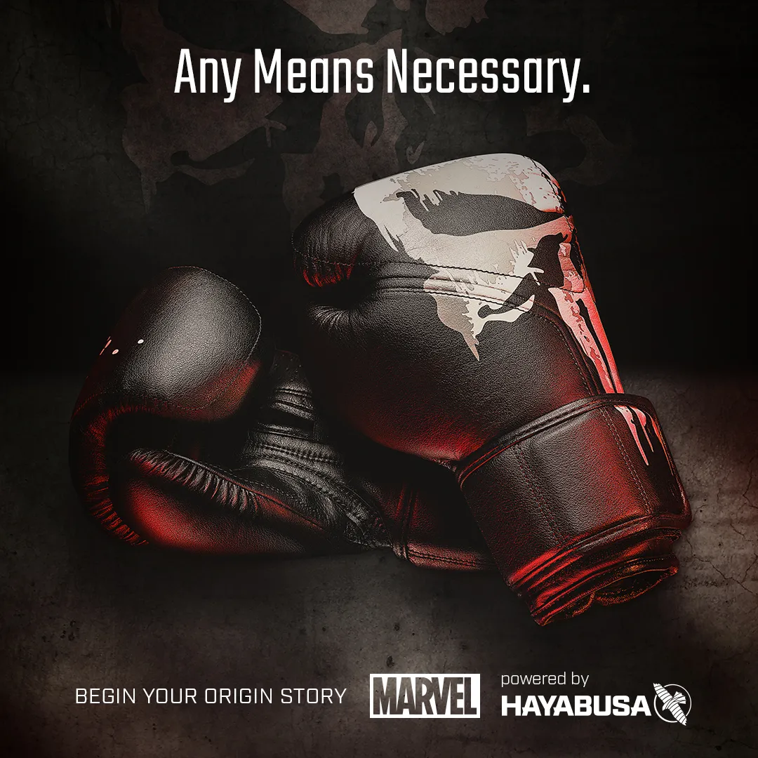 Deadpool campaign key art with 'Any Means Necessary' headline