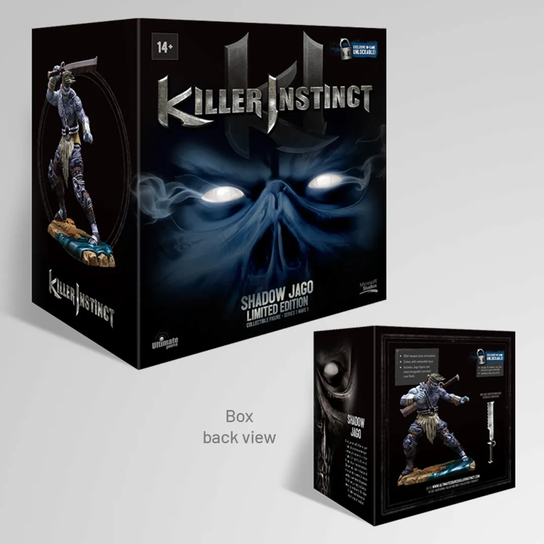 Killer Instinct Shadow Jago premium collectible figurine packaging with character details