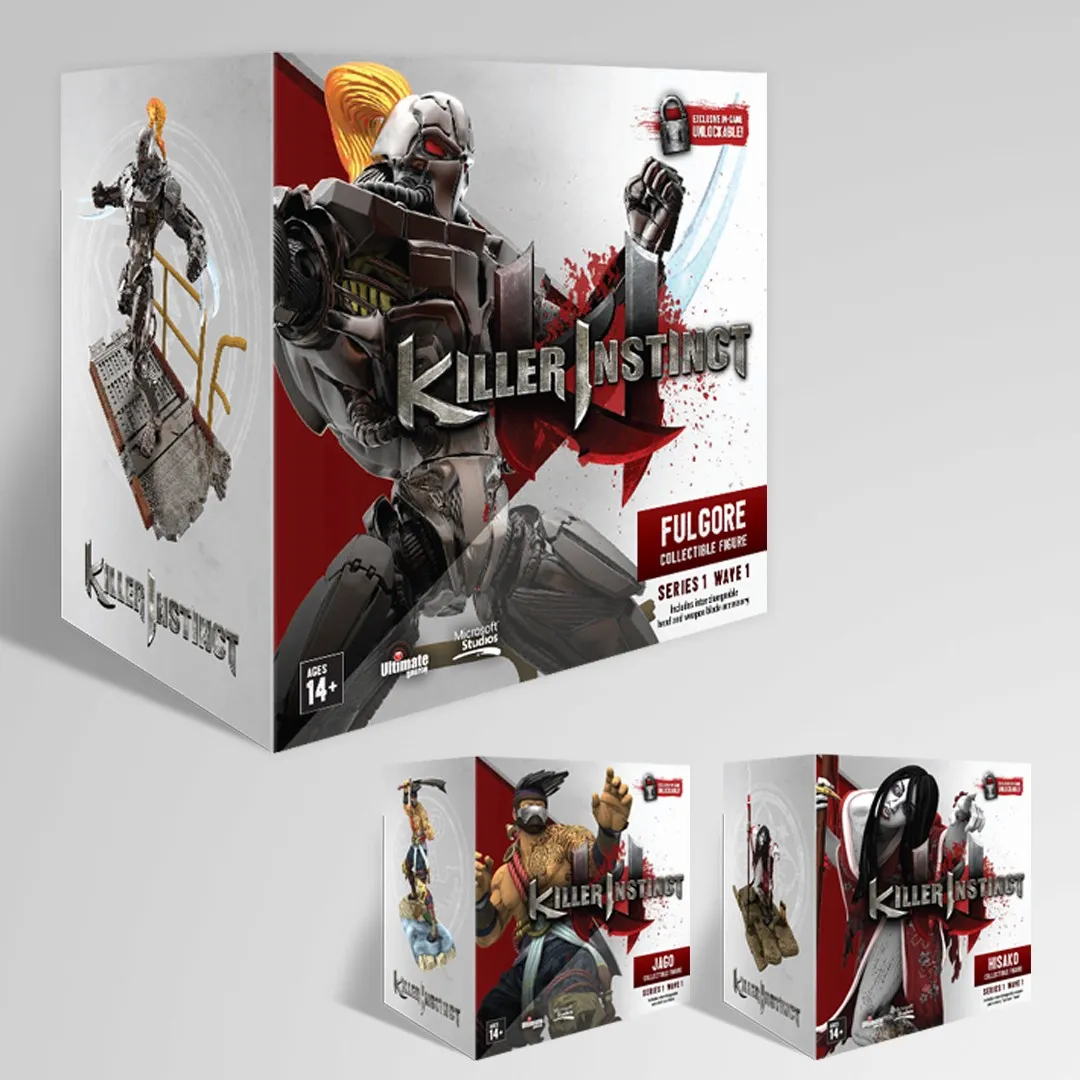 Killer Instinct Full Core Series collectible figurine boxes with character renders